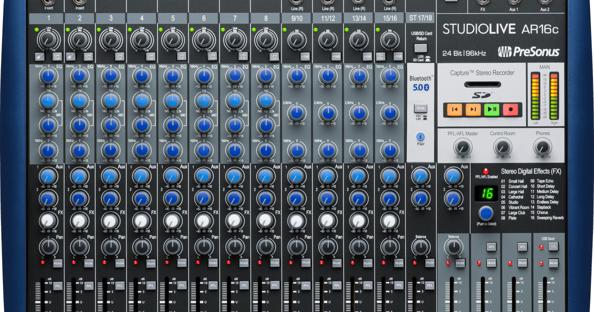 StudioLive AR16c Analog Mixer – PreSonus
