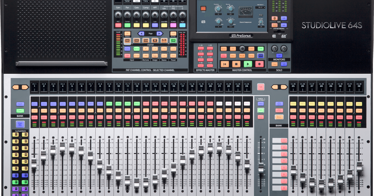 StudioLive® 64S Digital Console Mixer – PreSonus